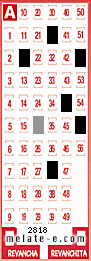 Volante ganador del sorteo 2818 de Melate