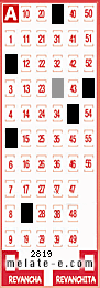 Volante ganador del sorteo 2819 de Melate