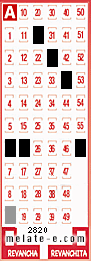 Volante ganador del sorteo 2820 de Melate