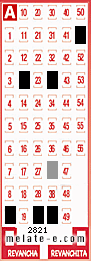 Volante ganador del sorteo 2821 de Melate