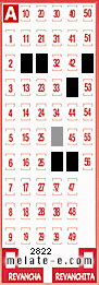 Volante ganador del sorteo 2822 de Melate