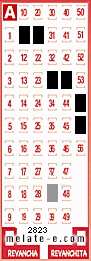 Volante ganador del sorteo 2823 de Melate