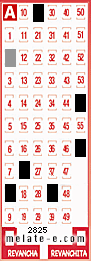 Volante ganador del sorteo 2825 de Melate