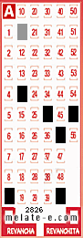 Volante ganador del sorteo 2826 de Melate