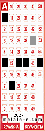 Volante ganador del sorteo 2827 de Melate
