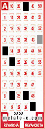 Volante ganador del sorteo 2828 de Melate