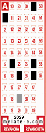 Volante ganador del sorteo 2829 de Melate