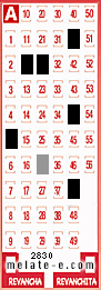 Volante ganador del sorteo 2830 de Melate