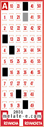 Volante ganador del sorteo 2831 de Melate