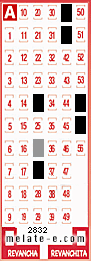 Volante ganador del sorteo 2832 de Melate