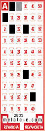 Volante ganador del sorteo 2833 de Melate