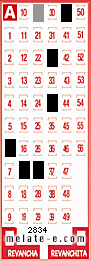 Volante ganador del sorteo 2834 de Melate