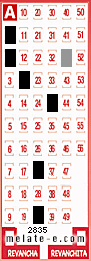 Volante ganador del sorteo 2835 de Melate