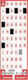 Volante ganador del sorteo 2836 de Melate
