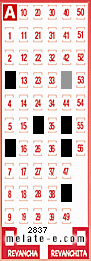 Volante ganador del sorteo 2837 de Melate