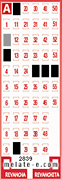 Volante ganador del sorteo 2839 de Melate