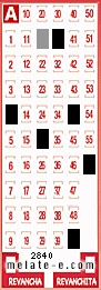 Volante ganador del sorteo 2840 de Melate