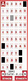 Volante ganador del sorteo 2841 de Melate
