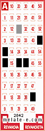 Volante ganador del sorteo 2842 de Melate