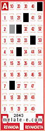 Volante ganador del sorteo 2843 de Melate