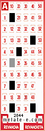 Volante ganador del sorteo 2844 de Melate