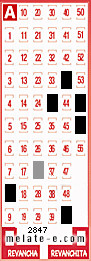 Volante ganador del sorteo 2847 de Melate