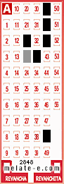 Volante ganador del sorteo 2848 de Melate