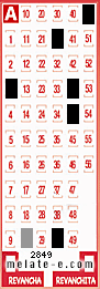 Volante ganador del sorteo 2849 de Melate