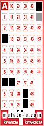 Volante ganador del sorteo 2850 de Melate