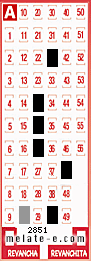 Volante ganador del sorteo 2851 de Melate