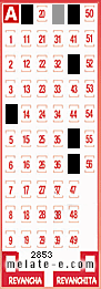 Volante ganador del sorteo 2853 de Melate