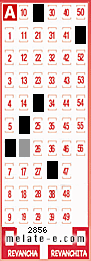 Volante ganador del sorteo 2856 de Melate