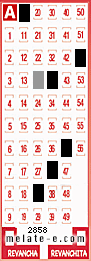 Volante ganador del sorteo 2858 de Melate