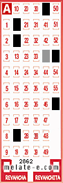 Volante ganador del sorteo 2862 de Melate