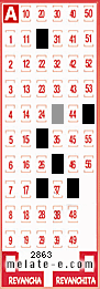 Volante ganador del sorteo 2863 de Melate