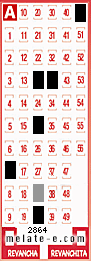Volante ganador del sorteo 2864 de Melate