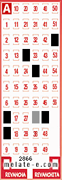 Volante ganador del sorteo 2866 de Melate