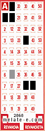 Volante ganador del sorteo 2868 de Melate