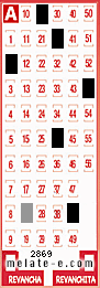 Volante ganador del sorteo 2869 de Melate