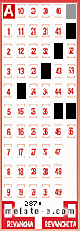 Volante ganador del sorteo 2870 de Melate