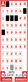 Volante ganador del sorteo 2872 de Melate