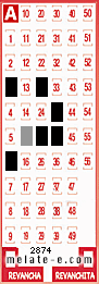 Volante ganador del sorteo 2874 de Melate