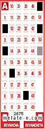 Volante ganador del sorteo 2875 de Melate
