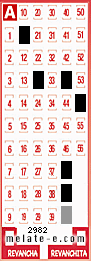 Volante ganador del sorteo 2982 de Melate