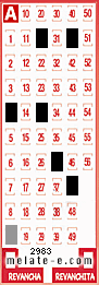 Volante ganador del sorteo 2983 de Melate