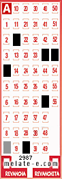 Volante ganador del sorteo 2987 de Melate