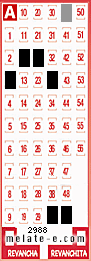 Volante ganador del sorteo 2988 de Melate