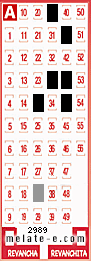 Volante ganador del sorteo 2989 de Melate