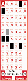 Volante ganador del sorteo 3006 de Melate