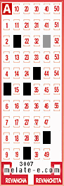 Volante ganador del sorteo 3007 de Melate